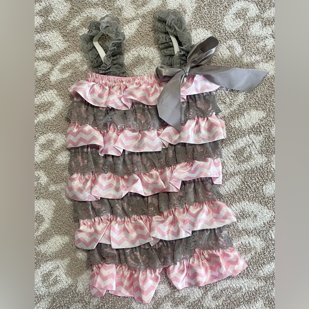Pink & Gray Romper